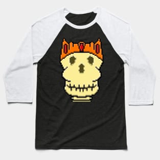 Pixel art Skelly king head. Baseball T-Shirt